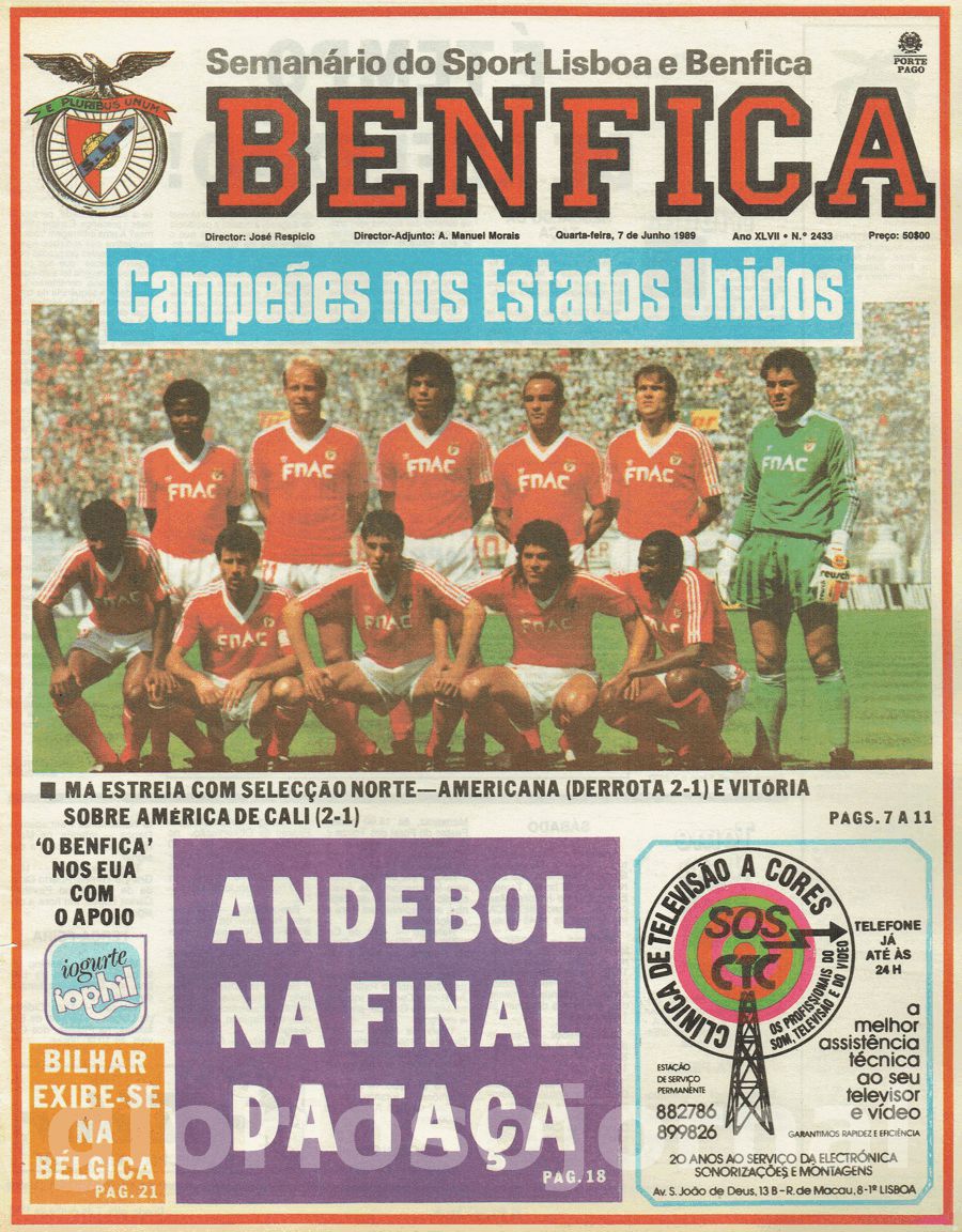 jornal o benfica 2433 1989-06-07